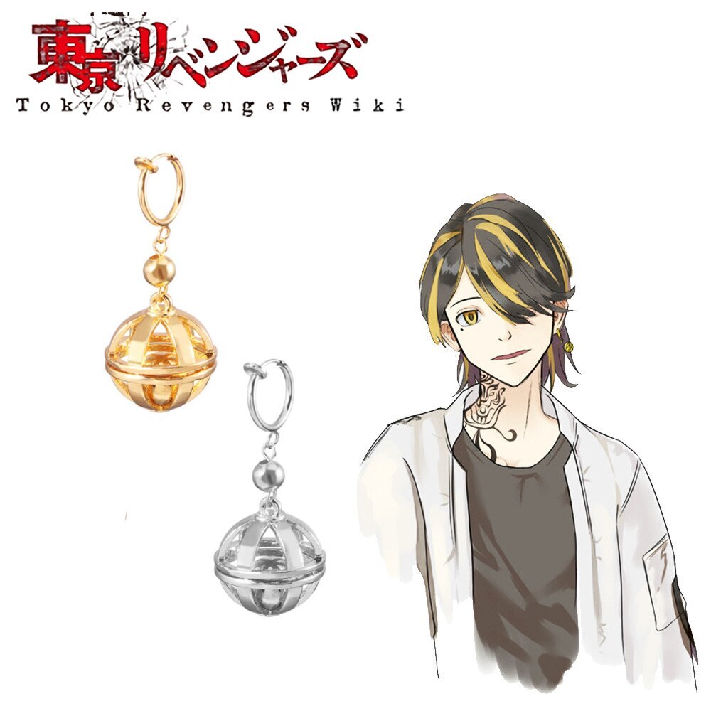 Tokyo Revengers Cosplay Earrings Kazutora Mitsuya Wakasa Earrings