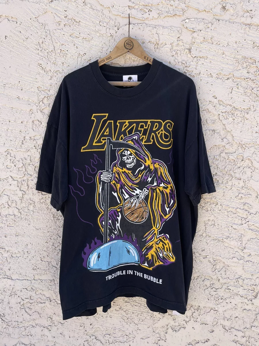 Warren Lotas Trouble In The Bubble Lakers T Shirt size XXL Black