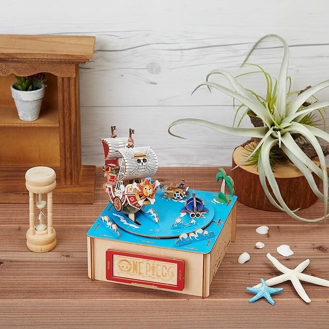 One Piece music box Thousand Sunny ki-gu-mi Wooden Art Color