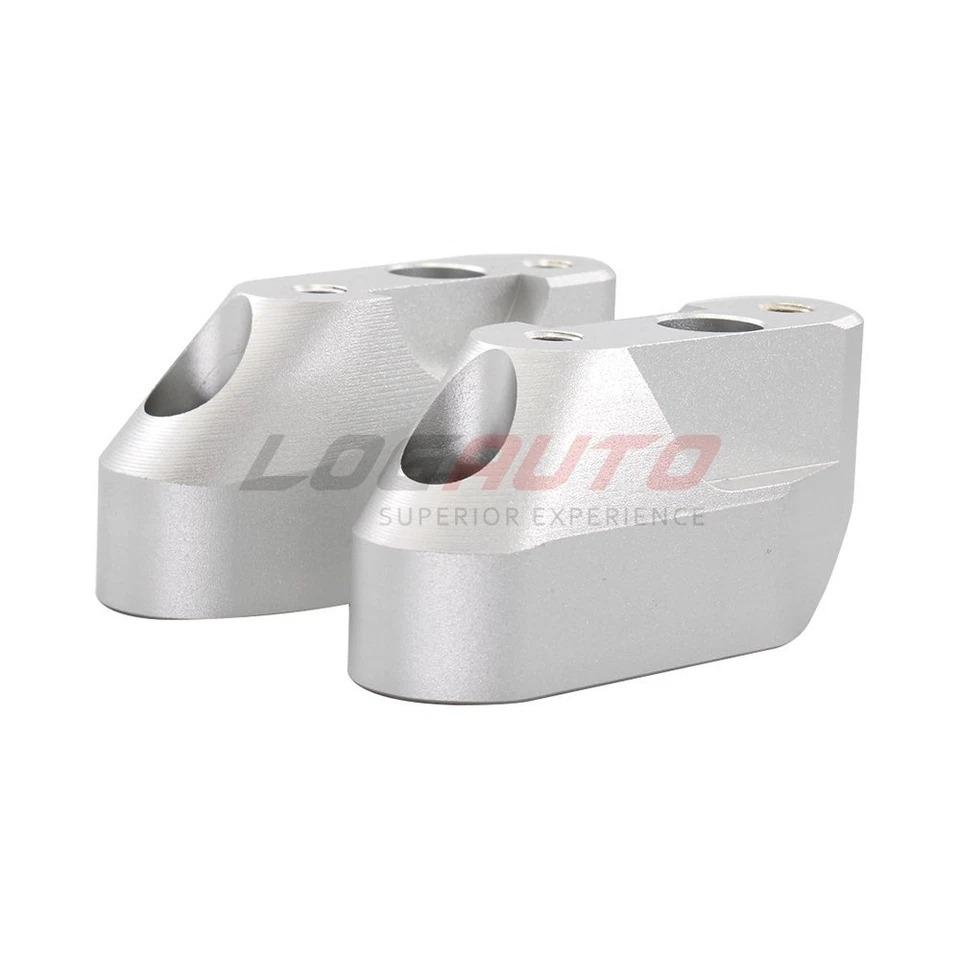 For BMW R1200RS 2015-2018 Handlebar Riser Clamp Mount Silver Adapters CNC Alu - Image 4 of 4