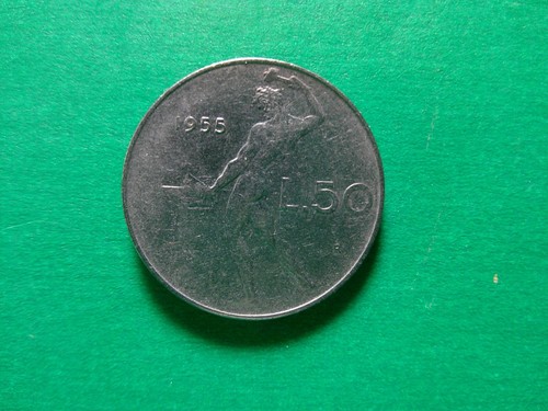 50 Lire Münze Italien 1955 - Bild 2 von 2