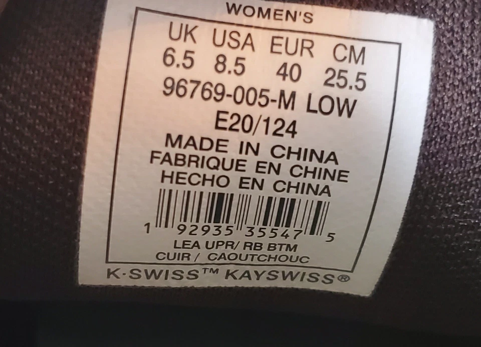 Zapatilla Clásica K-Swiss Harry Potter Hogwarts Slytherin EE. UU. Para Mujer Talla 8.5 Foto 4 de 4