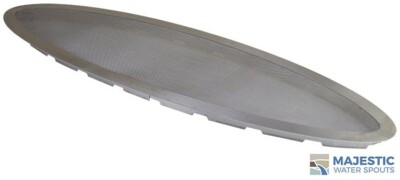 36'' X 10'' Oval Splash Guard in Stainless Steel