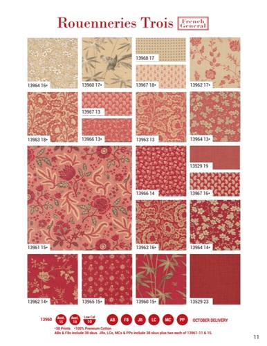 MODA Layer Cake Rouenneries Trois Contains 42 pieces measuring 10" squares - Picture 4 of 10