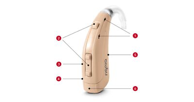 Signia Intuis 3 P/SP/S/M Mild to Profound Behind The Ear Digital BTE Hearing Aid