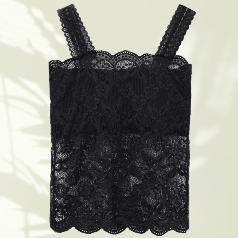 Plain Spaghetti Strap Lace Crop Tops Tops Bra Thin Bandeau Tubes