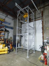 Bulk Bag Unloader With Massager 2 Ton Harrington Hoist Clean Machine