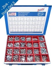 UNF Zollschrauben Sortiment 800 Tlg. Stahl Grade 5 verzinkt