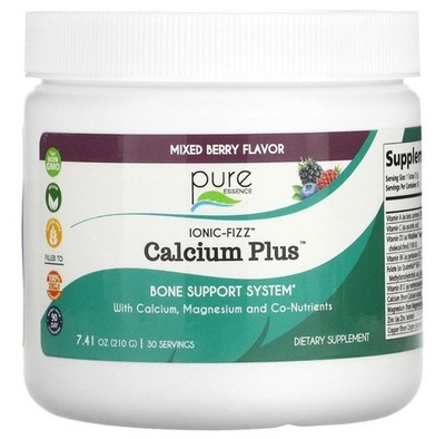 Pure Essence Ionic Fizz Calcium Plus Mixed Berry Bone Support System 7.41oz/210g