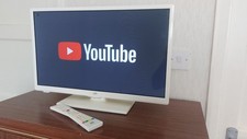 JVC 24" White Smart LED TV | Built-in Netflix YouTube Freeview Play | LT-24C661