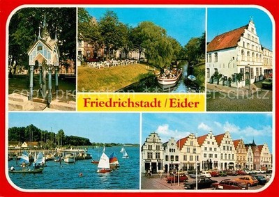 Friedrichstadt Eider marketplace Edamerhaus boat harbor 