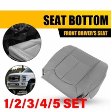 Leather Seat Cover Protector For 2011-2016 Ford F250 F350 F450 F550 Gray 1-5SET