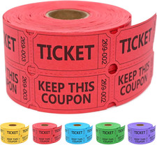 500 Raffle Tickets Double Roll, Raffle Tickets Roll with Name and Phone Number,