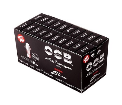 1 Box (20 Packungen) OCB Stick Premium Extra Slim 5,7 mm Durchmesser 20x6 Filter