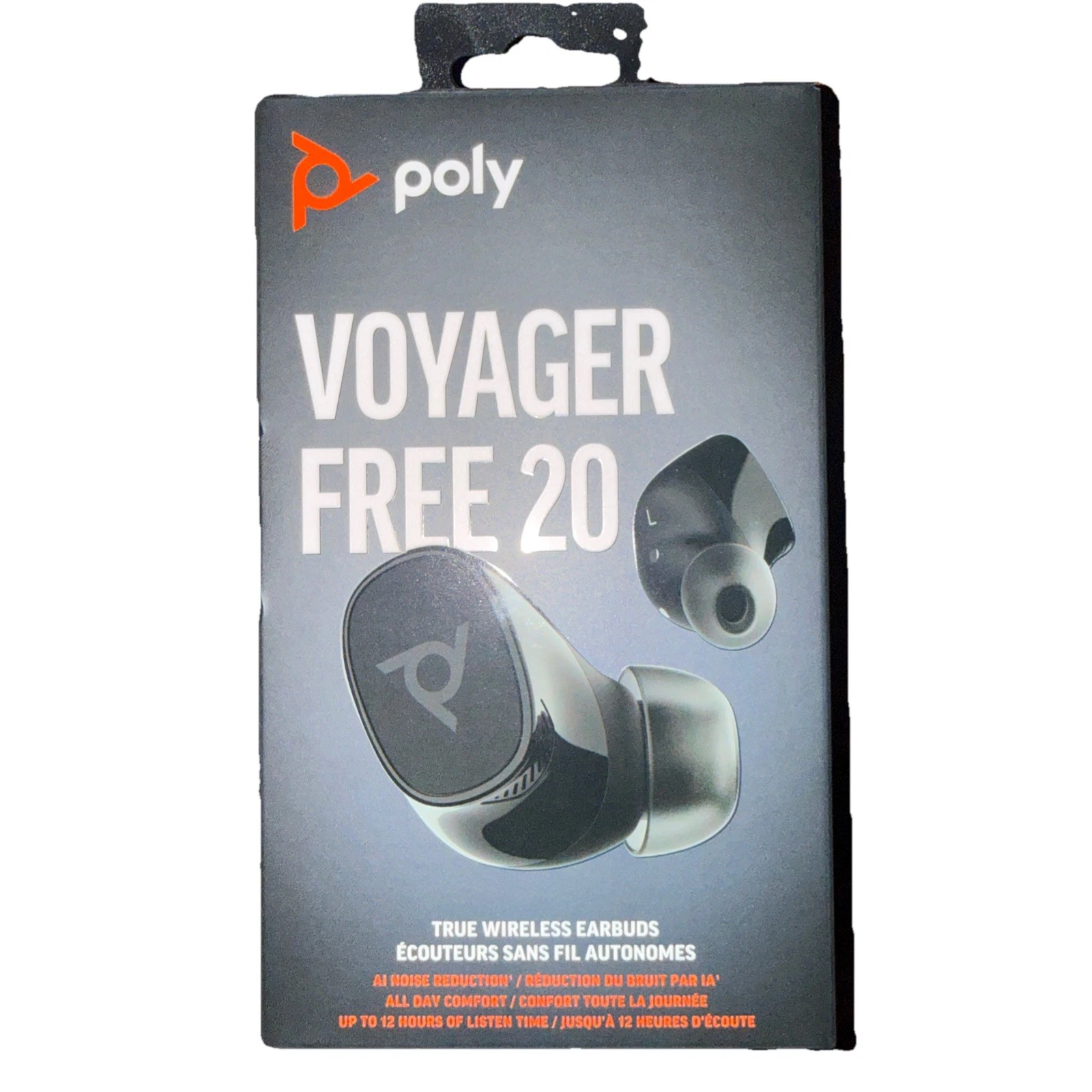Poly Voyager Free 20 Wireless Earbuds Bluetooth USB-C Charging Case Black