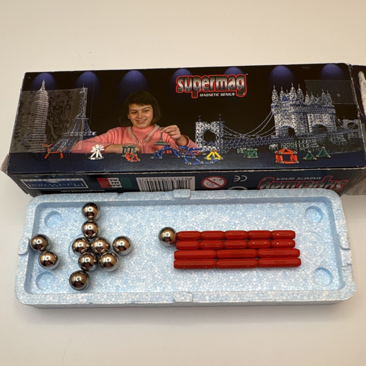 Supermag Magnetic Genius 24 Piece STEM Magnetic Building Set Metal
