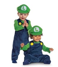 New Super Mario Bros. Luigi Halloween Costume for Infant, Size 6-12M by Disguise