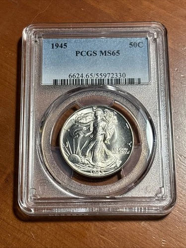 1945 50 C Walking Liberty Half Dollar - PCGS MS65