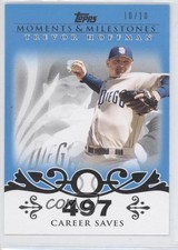 2008 Topps Moments & Milestones Blue 10/10 Trevor Hoffman #32 HOF 0b5