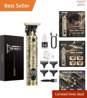 Professional Electric Hair Clipper Set with LCD and Long Battery Life   For All