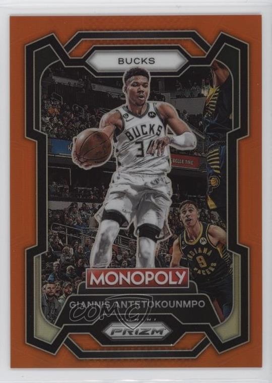 2023-24 Panini Prizm Monopoly Orange Prizm 50/124 Giannis Antetokounmpo #49 1u6