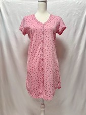 Vintage 1990s Pink Floral Dress Pajamas Nightgown