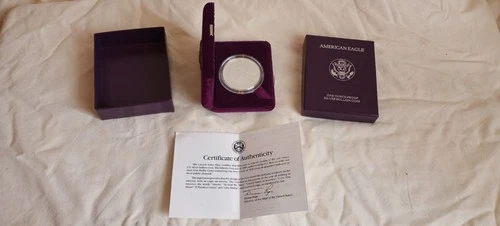 1990-S American Silver Eagle Proof – 1 oz .999 Fine Silver – With COA!