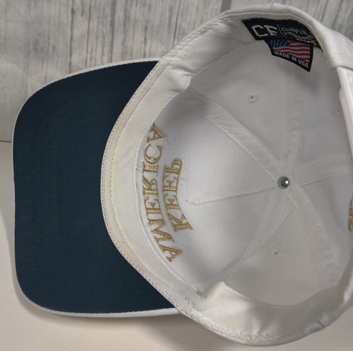 Make America Great Hat Boaters For Trump White Gold Cali-Fame 45 KAG Worn Once - Picture 5 of 6