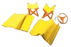 1970’s Barbie Beach Bus Camp Out Tent Camper ACCESSORIES Chairs Sleeping Bags