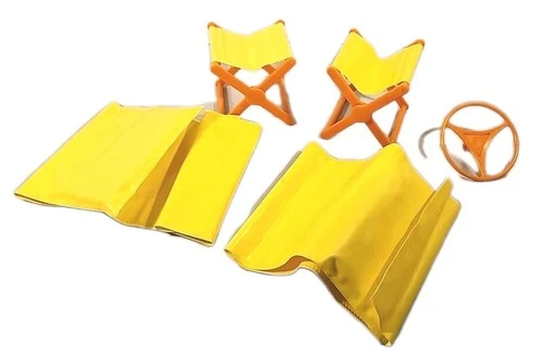 1970’s Barbie Beach Bus Camp Out Tent Camper ACCESSORIES Chairs Sleeping Bags