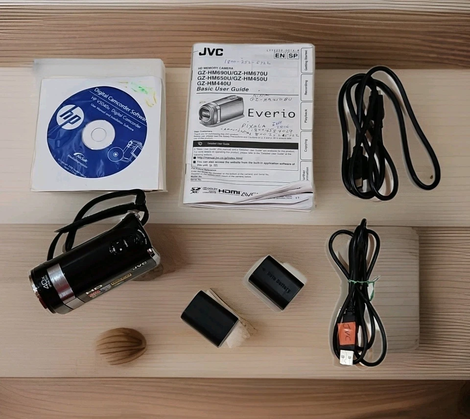 JVC EVERIO GZ-HM450BU Full HD Camcorder 60x Zoom 1080p Touch Screen Tested Work - Image 3 of 4