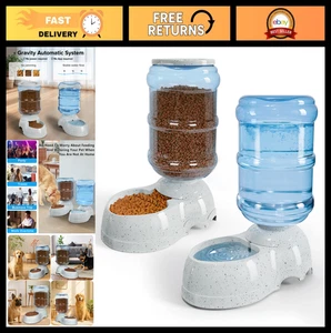 Alimentation automatique pour animaux de compagnie & Distributeur d'eau, 3 Chien de gravité Gallon & Bol de chat
