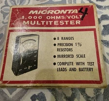 Vintage Radio Shack Micronta 1K OHMS/VOLT Multitester Multimeter
