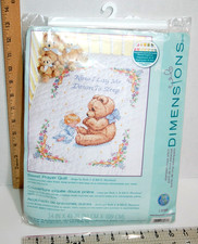 Dimensions 13088 Sweet Prayer Quilt Stamped Cross Stitch Kit Baby Blanket