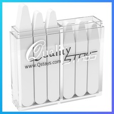 60 Plastic Collar Stays for Men's Dress Shirts with Storage Holder, 4 Assorted S