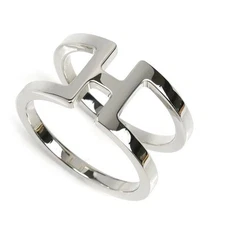 HERMES  Brass H. An. Ron Scarf Ring H602193S 00 Women s Used Excellent Condition