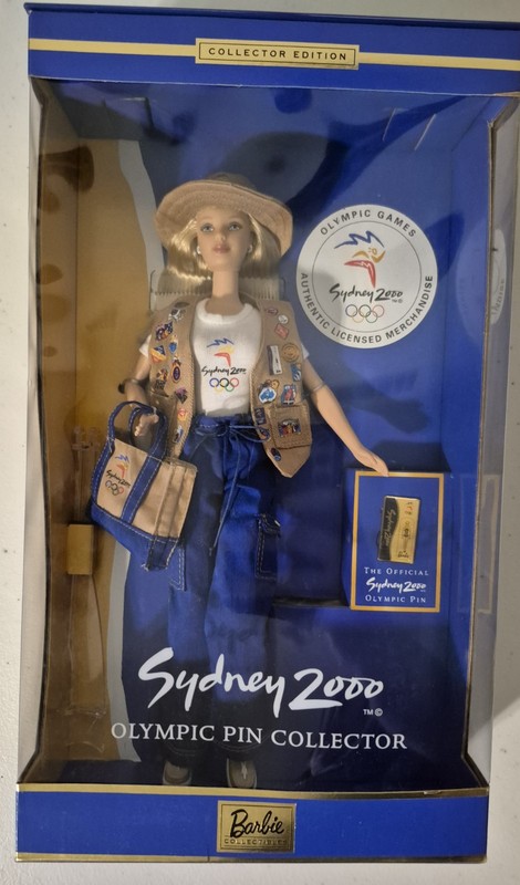 ✨ (Sydney 2000) Official Olympic Pin Collector, Barbie Doll Mattel # 25644