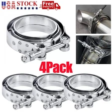 4PCS 3inch V-Band Clamp SS 304 flange Vband Exhaust Downpipe