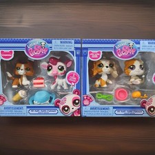 Littlest Pet Shop G7 #150 151 152 153 Collie Cocker Spaniel Cow Kitten