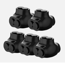 2-Port Insulated Connector 2-14AWG Aluminum to Copper Dual Entry 5 Pack