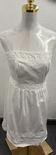 White House Black Market Solid Sheath Strapless White Dress Size 8