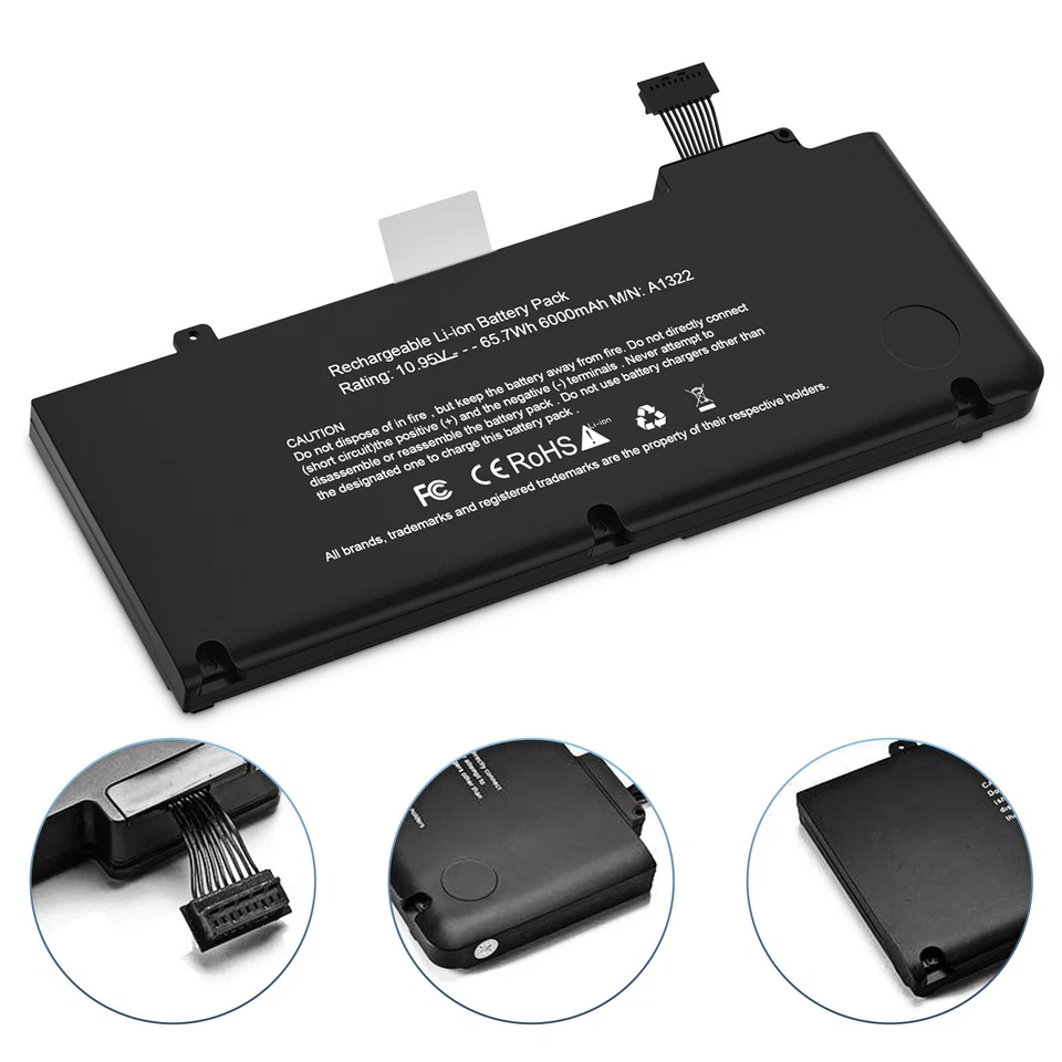 Batería A1322 para Apple MacBook Pro 13 pulgadas A1278 mediados de 2009 2010 2011 2012 Foto 4 de 4