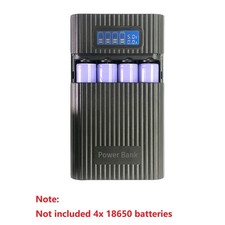 4x18650 Battery Charge Storage Box 5V 2A Dual USB Type C DIY Power Bank Case