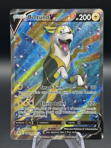 Boltund V 249/264 Fusion Strike Ultra Rare Holo Pokemon TCG