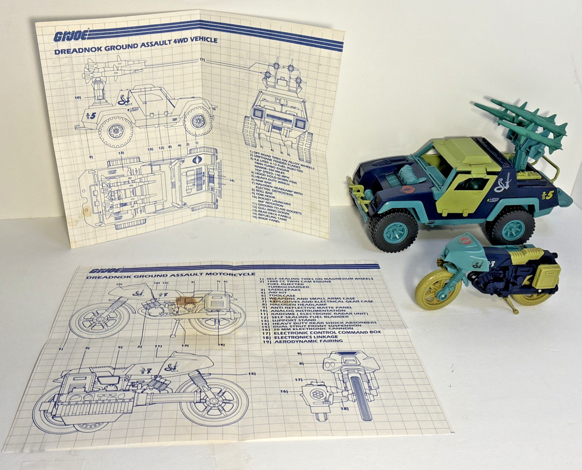 Sears GI Joe Dreadnok Ground assault complete set with blueprints
