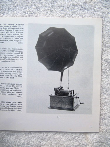 SOTHEBY's AUCTION CATALOG 1979 Juke box Gramophone Phonographs Music Boxes 