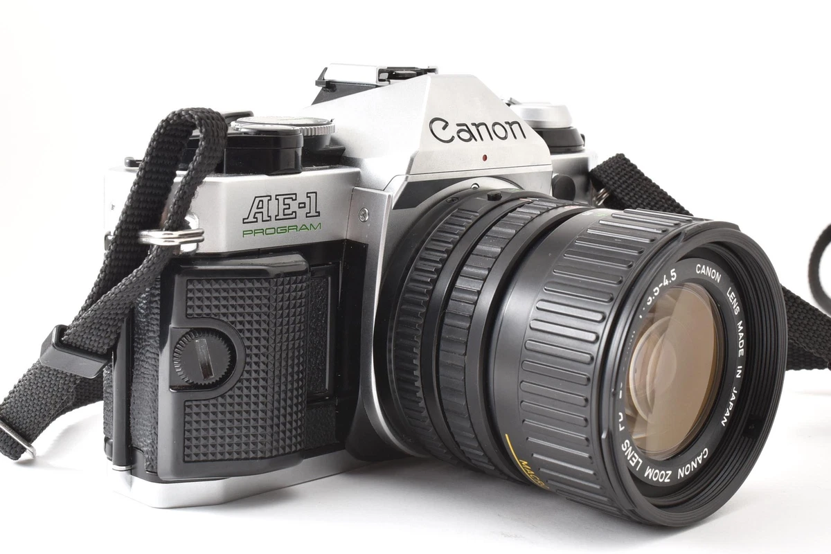 [Excelente COMO NUEVA] Cámara fotográfica del programa Canon AE-1 + Nueva FD 28-55 mm f3,5-4,5 de JAPÓN