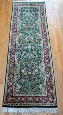 Beautiful Hand Knotted Wool Runner Pakistani Oriental Rug 2'6" x 8'3" Excellent