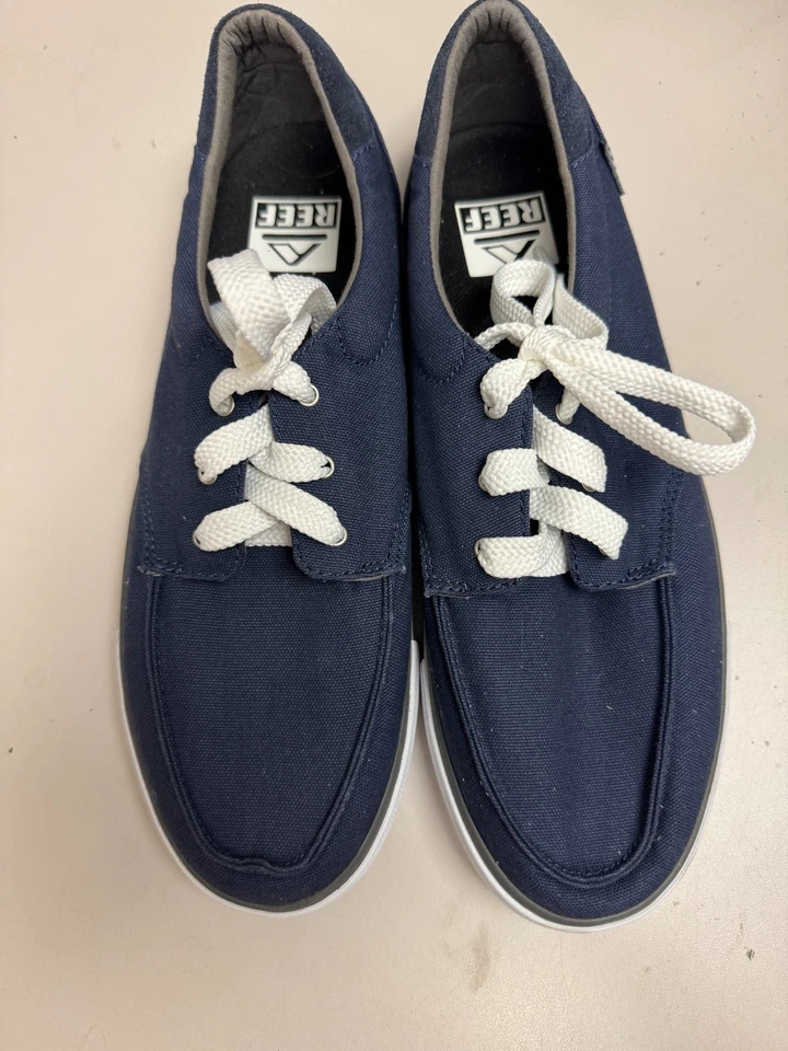REEF Men's Navy Blue Canvas Sneakers Size 9 Brand New - Image 4 of 4