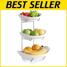 Elegant 3 Tier Ceramic Fruit Bowl Stand